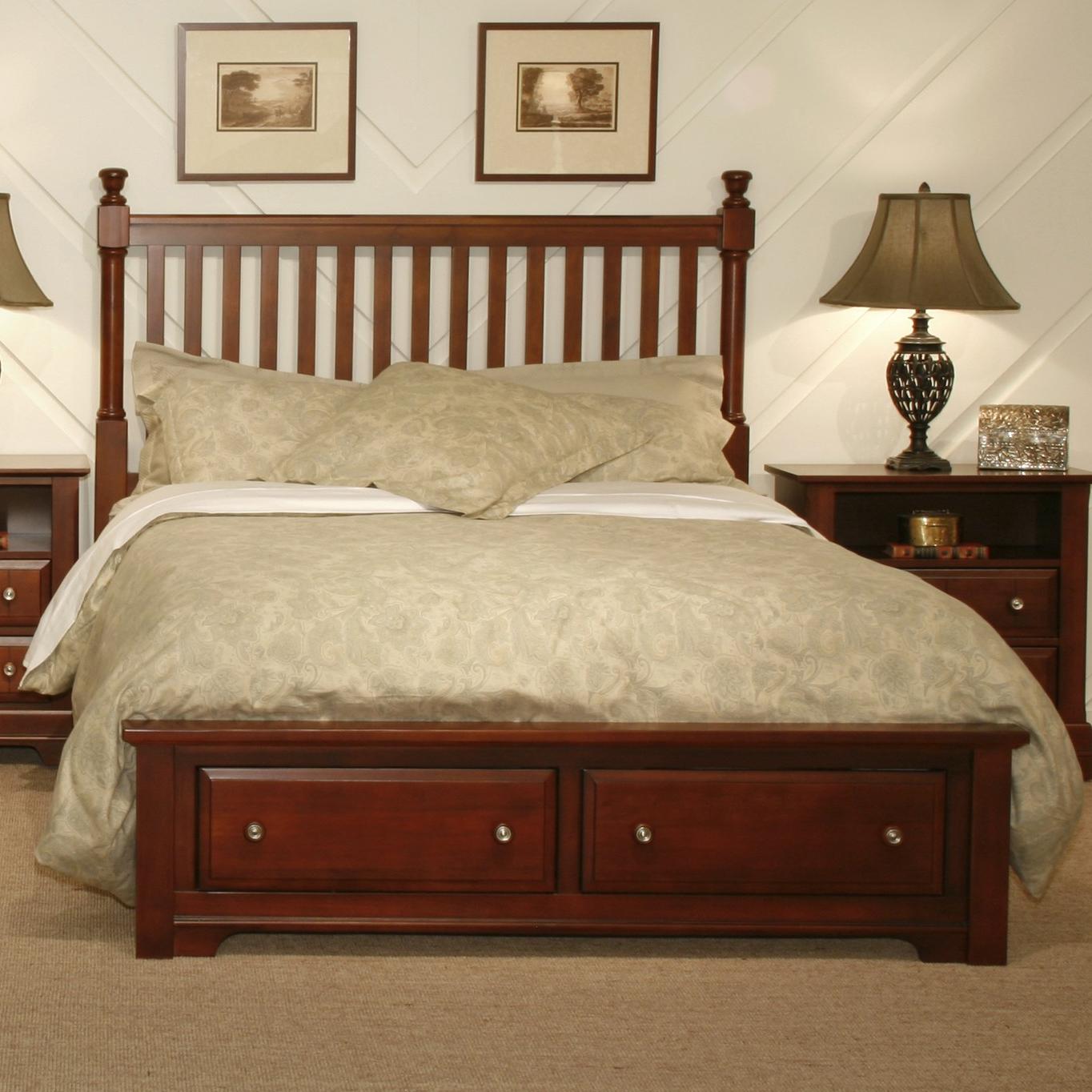 Vaughan Bassett Cottage Queen Slat Storage Bed Suburban Furniture